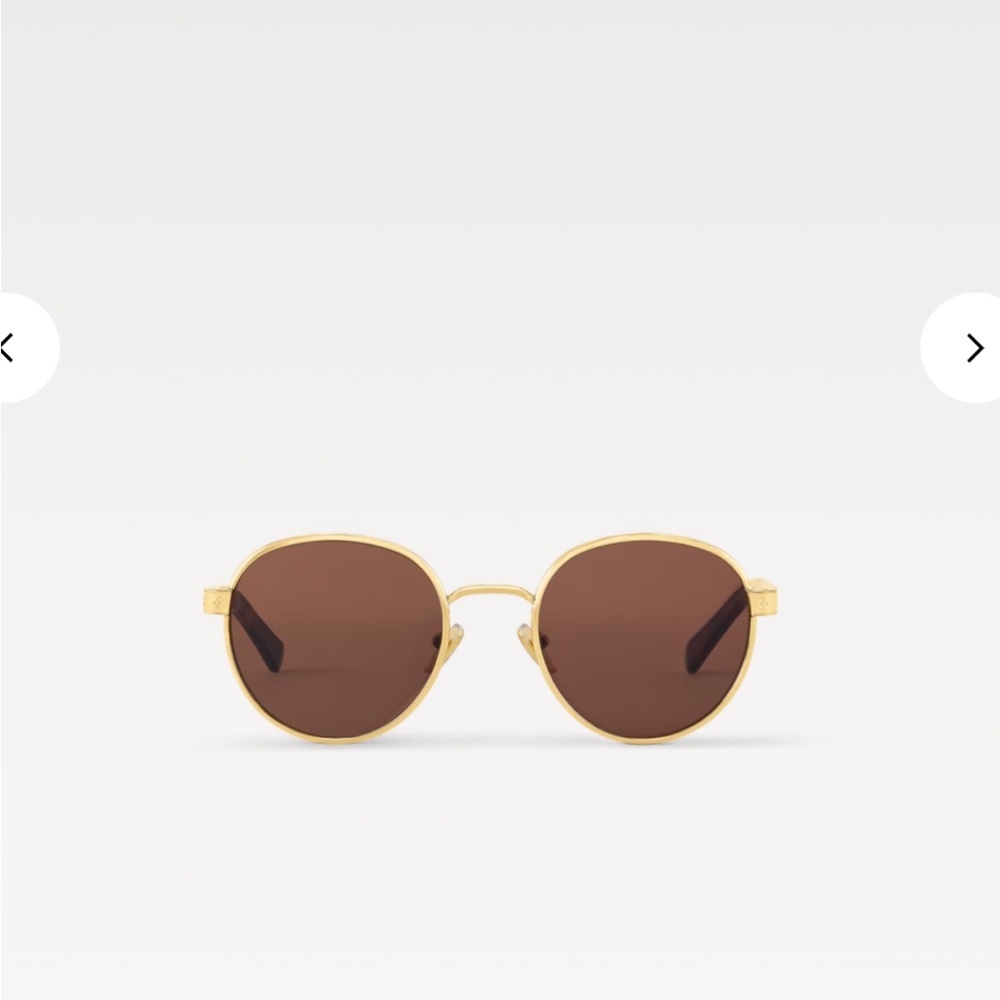 Louis Vuitton Gold and Brown Sunglasses